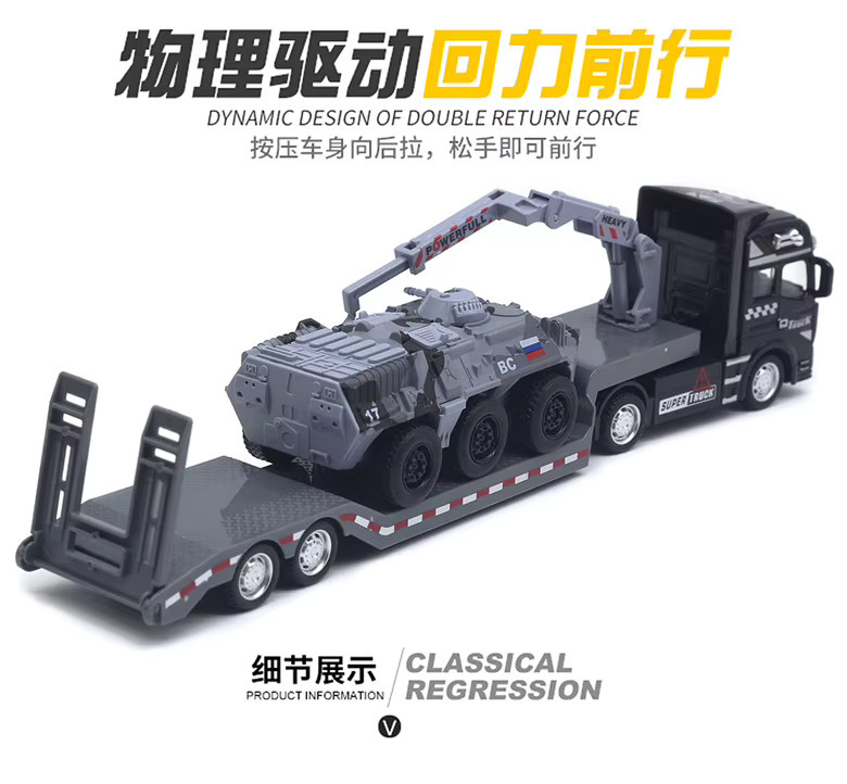 MINI AUTO Militär Flachbett Transport Fahrzeug, 1:50, Metall, Modellauto - Bild 6