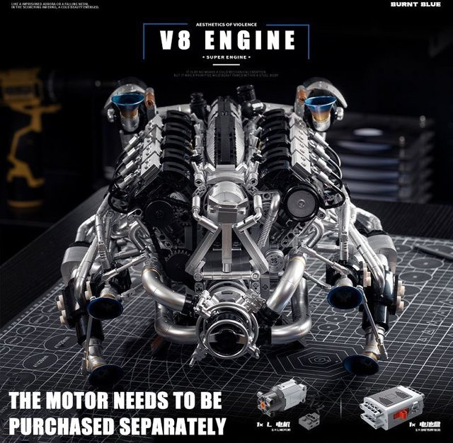 CETYL MOC Supercar V8 Motor, Batmobil, 2773 Teile, ab 14 Jahren - Bild 1