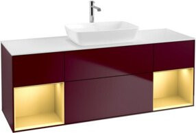 V&B Waschtischunterschrank Finion in Weiß lackiert, Breite: 160 cm, Tiefe: 50,1 cm, Höhe: 50,1 cm - Bild 1