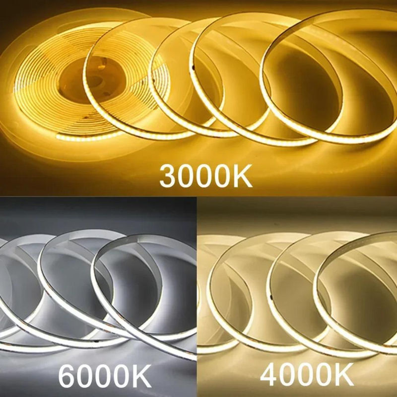 GuangZhouZhenqin COB LED Streifenlicht Warmweiß, 10m Flexibles Bandlicht mit 240 LEDs, 220V Lineare Beleuchtung, RA95, IP20 - Bild 6