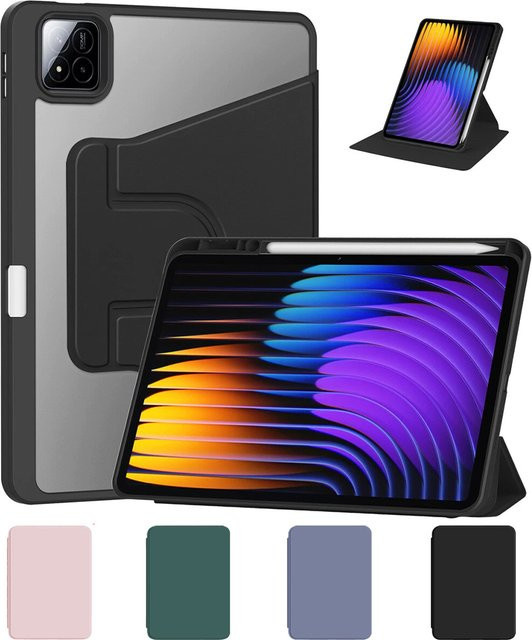 Xiaomi Tablet Schutzhülle mit Stifthalter in Schwarz für Xiaomi Pad 7 Pro, Redmi Pad SE und Pad Pro Modelle - Bild 1