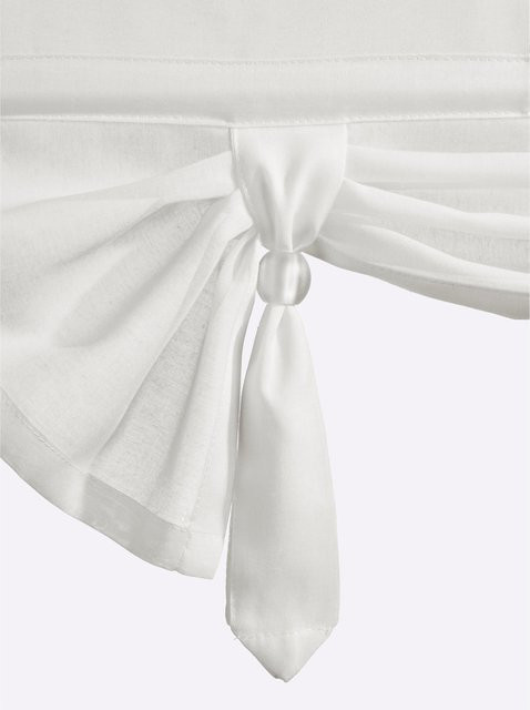Raffrollo Heine Home in Offwhite und White, semi-transparent, 100% Polyester - Bild 1