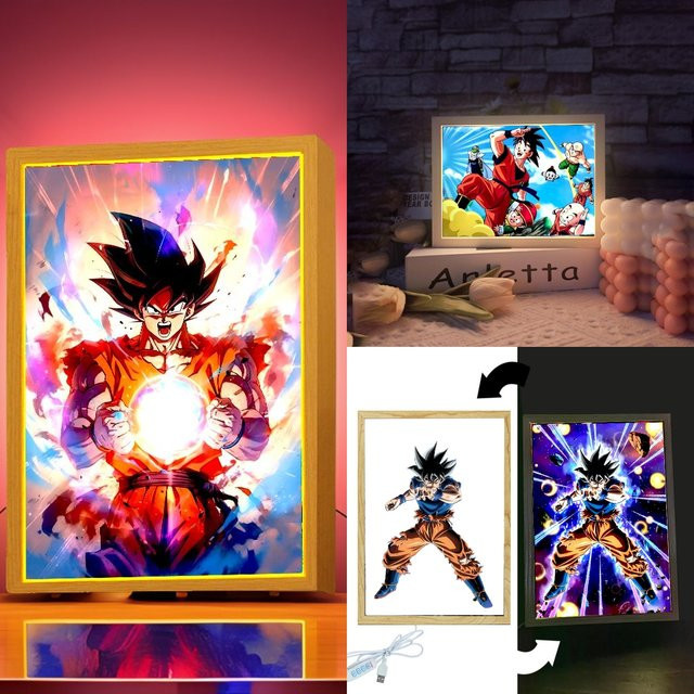 Bandai Dragon Ball LED Nachtlicht mit Goku und Vegeta Motiv in Mehrfarbig für dein Schlafzimmer - Bild 1
