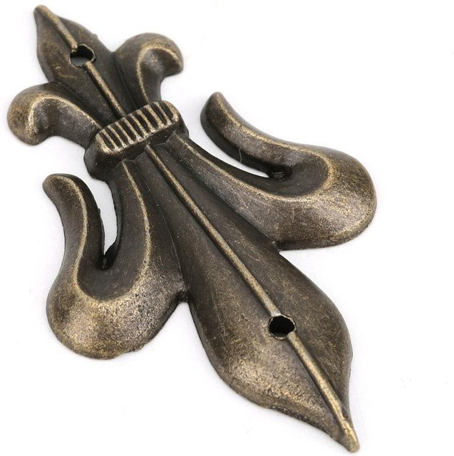 10 Stück GoolRC Kantenschutz aus Zinklegierung in Cyan Bronze für Schmuckkästen und Alben, Farbe: Schwarz, B: 54 mm, T: 33 mm - Bild 1