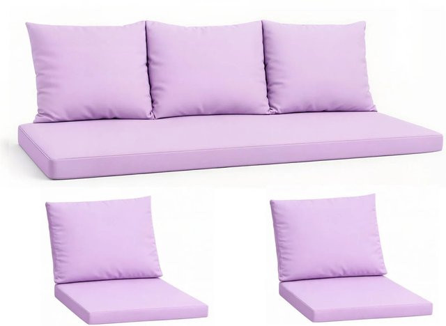 Setgarden Komfort Set Gartenloungekissen für Technorattan-Möbel in Purple, 1-teilig, B/T: 150 x 60 cm - Bild 1