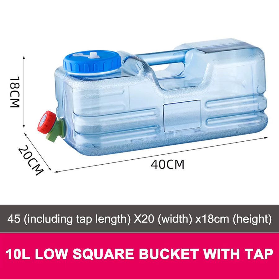JOCESTYLE Outdoor-Wassereimer mit Wasserhahn, tragbarer Camping-Wasserbehälter aus Kunststoff, Blau, 5,5 l - Bild 6