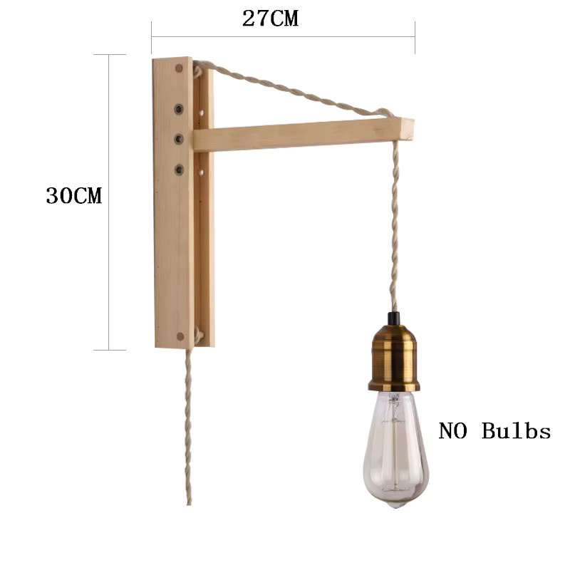 LINCCW Nordische LED Wandleuchte aus Holz mit transparentem Glas und warmweißem Licht, verstellbar und faltbar - Bild 4