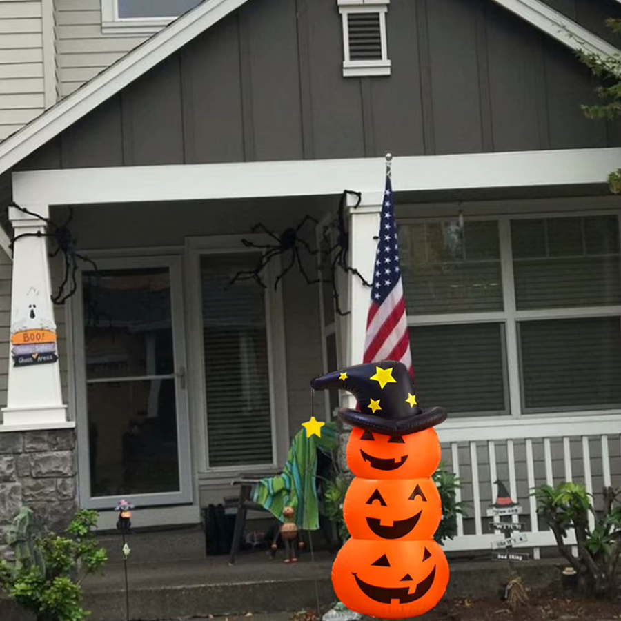 APWIKOGER Halloween aufblasbare Kürbis Geist Dekorationen aus PVC in Orange - Bild 4