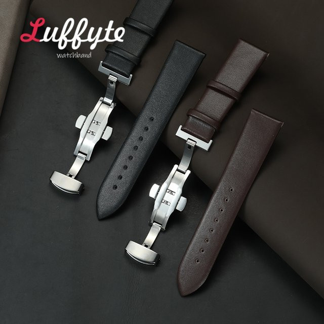luffyte Uhrenarmband Kunstleder, Schmetterlingsschnalle, Unisex - Bild 1