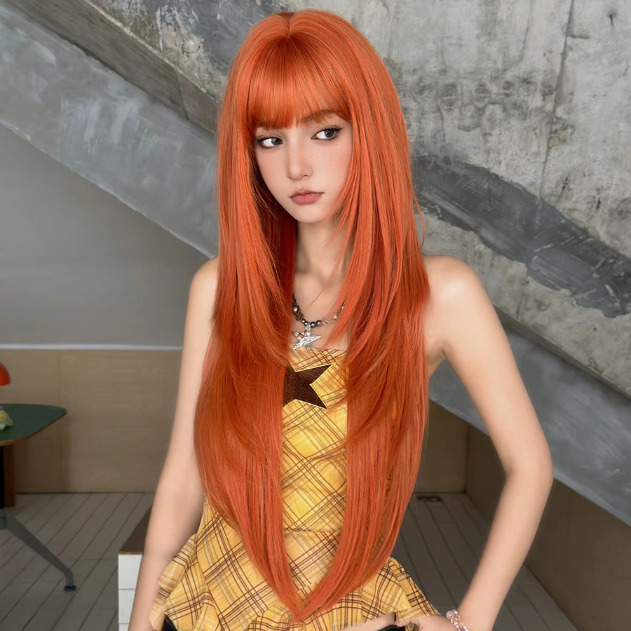 7JHH WIGS Perücke, orange, synthetisch, Damen - Bild 2
