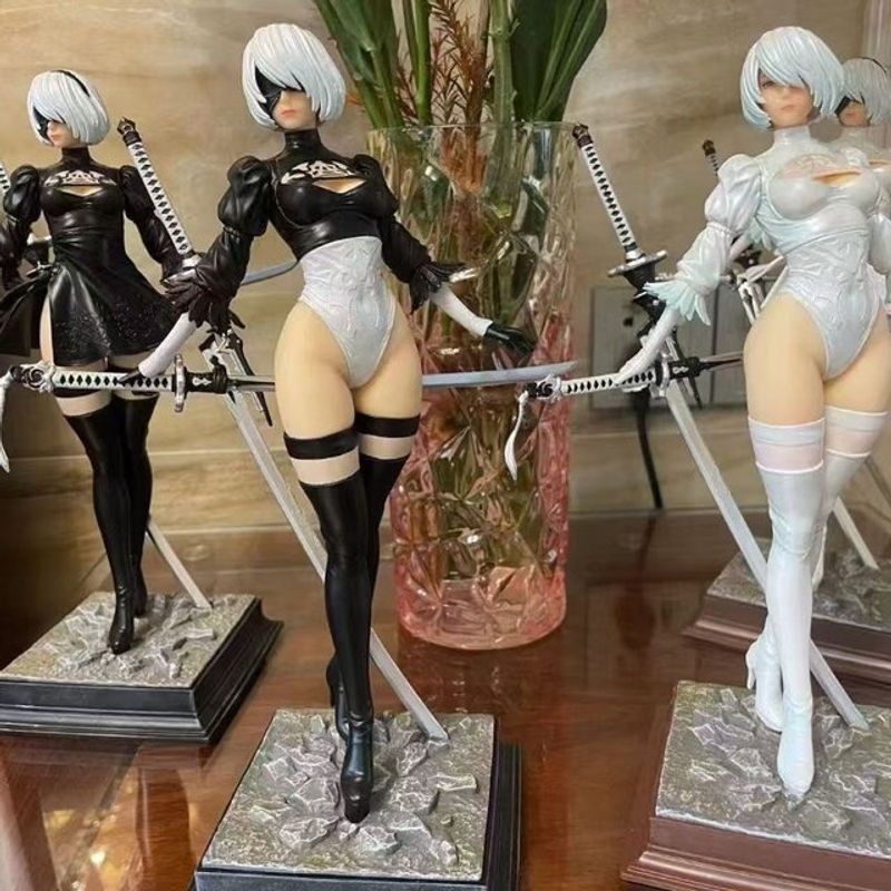 Bandai NieR Automata 2B Anime-Figur aus PVC in Schwarz, Höhe: 27 cm - Bild 1