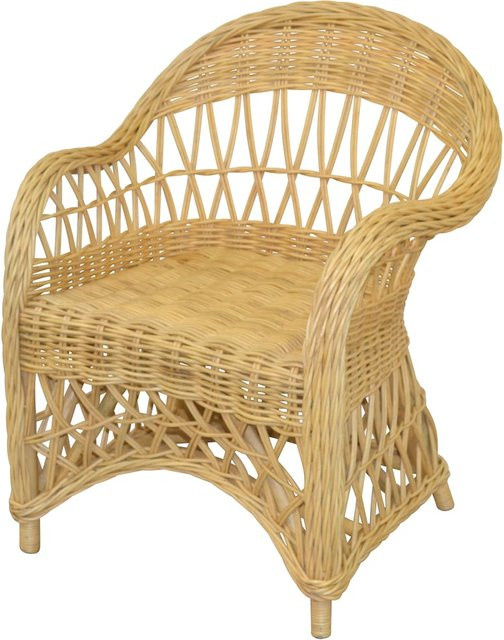 Rattansessel Sylt von Möbel direkt online in Beige mit Armlehnen und moderner Flechtung - Bild 1