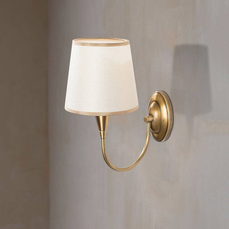 Opviq Wandleuchte Pardo in Bronze aus Metall und Stoff mit E27 Fassung, Breite: 28 cm, Höhe: 31 cm, Tiefe: 28 cm - Bild 3
