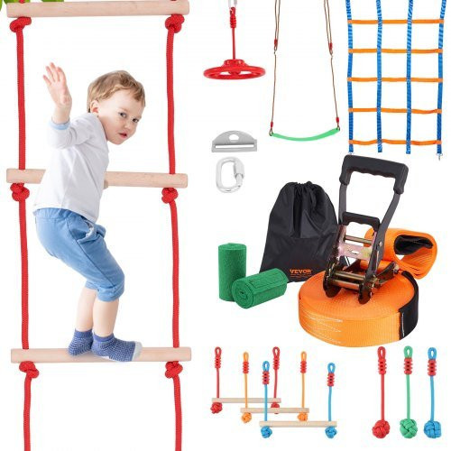 VEVOR Ninja Warrior Obstacle Course, Outdoor Playset Equipment, 10 Obstacles - Bild 1