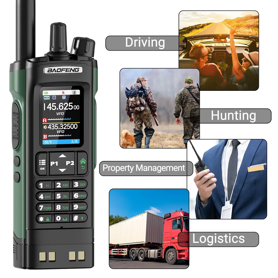 Baofeng UV-32 GPS Walkie Talkie in Schwarz mit Bluetooth und Funkfrequenz-Kopierfunktion für Langstrecken-Amateurfunk - Bild 6