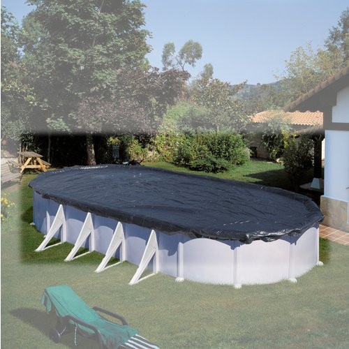 GRE Winterabdeckplane aus Polyethylen in Grau, Breite: 460 cm - Bild 1
