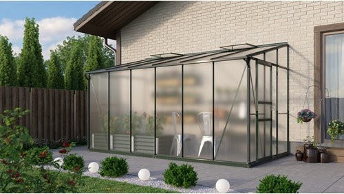 VITAVIA Gewächshaus Osiris aus Aluminium und Kunststoff in Grün, 7,8 m² - Bild 1