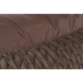 Trixie Hundebett Livia aus Microfaser in Braun mit abnehmbarem Bezug und rutschfester Unterseite, Breite: 80 cm, Tiefe: 60 cm - Bild 2