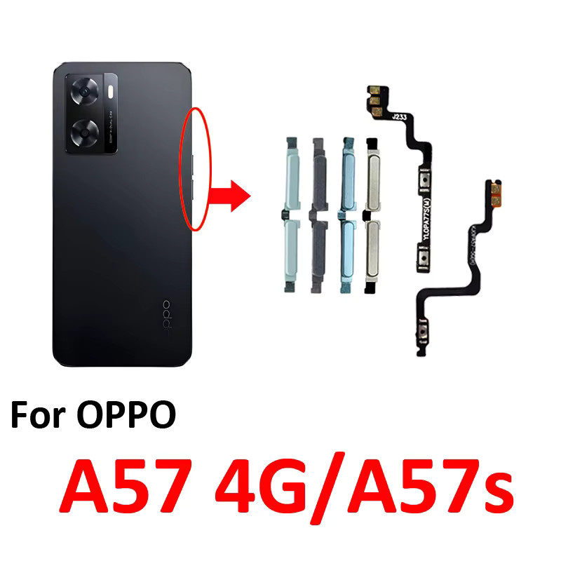 Oppo A57 4G CPH2387 Lautstärketasten Flexkabel Reparaturset in Schwarz - Bild 2
