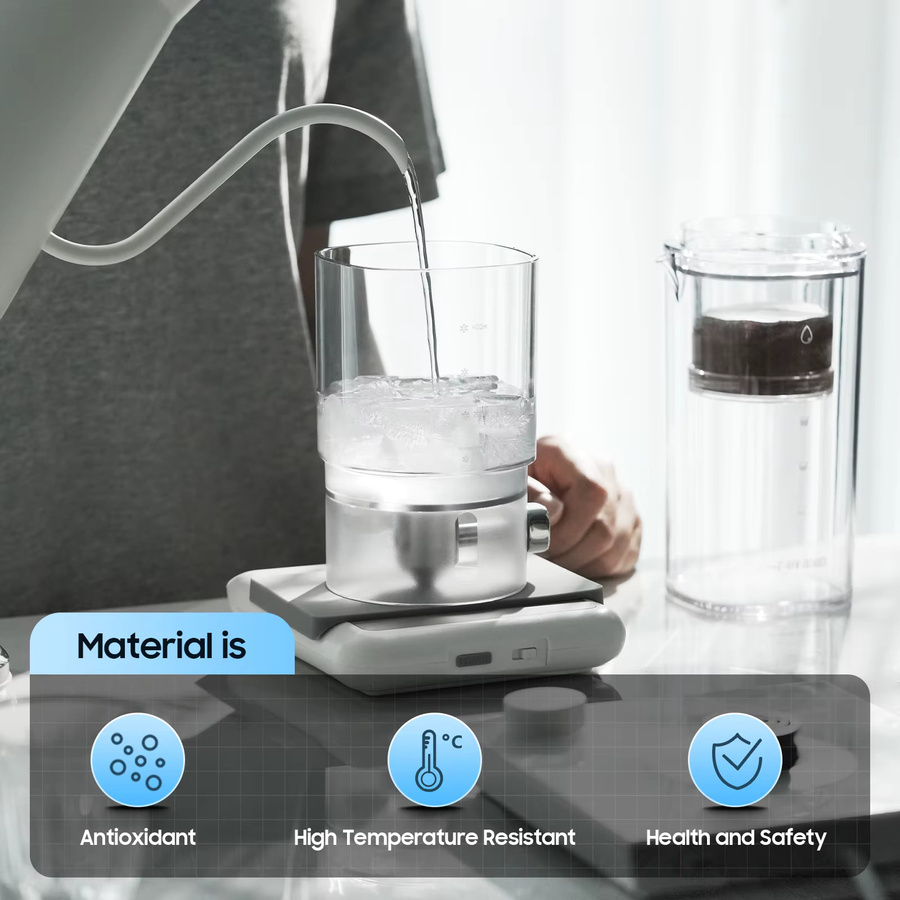 MHW-3BOMBER Eiskaffeebereiter Kaltbrüher aus Glas in Transparent und Black, 400 ml - Bild 4