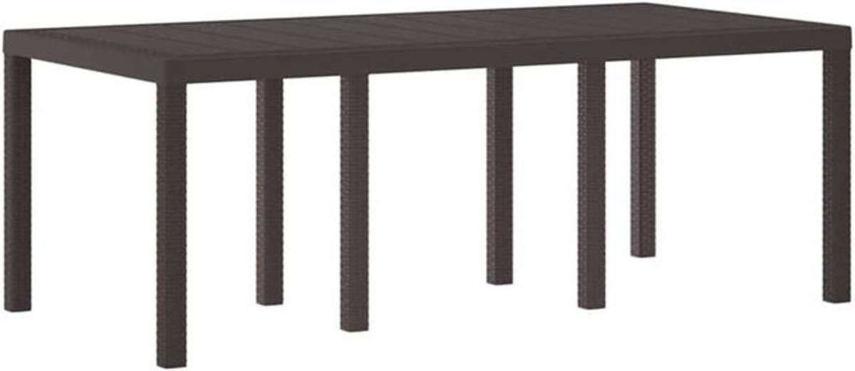 Moderner Gartentisch aus Poly Rattan in Braun von vidaxl, B/T/H: 200 x 100 x 73 cm - Bild 1