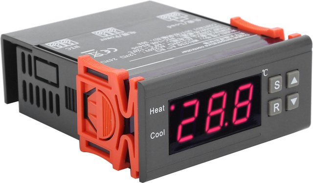 KONNWEI Elektronischer Digitalanzeige Thermostat mit Doppelausgang als Temperaturregler für Fußbodenheizung, Grau - Bild 1