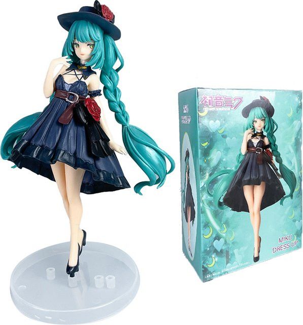 Bandai Hatsune Miku Anime Figur aus PVC in Schwarz, 20 cm Höhe - Bild 1