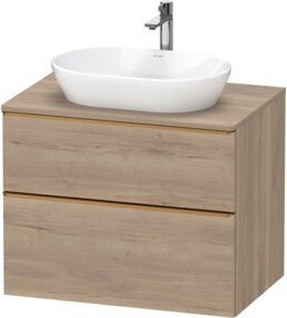 Duravit Waschtischunterschrank D-Neo Wandmontage in Beige und Weiß mit Schubladen und Türen B/T/H: 80 x 55 x 66,4 cm - Bild 1