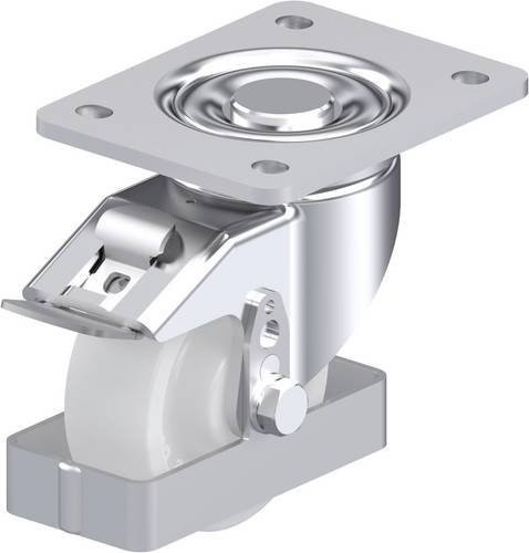 Blickle Stahlblech-Lenkrolle 940046 LH-SPO 100G-3-FI-FS in Silber, Rad-Durchmesser: 100 mm, Tragfähigkeit: 500 kg - Bild 1