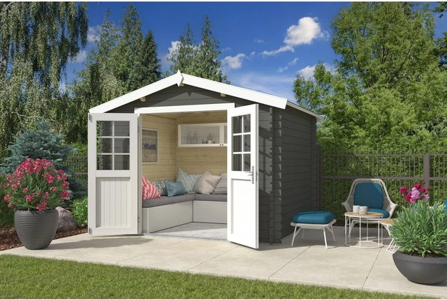 Lasita Gartenhaus Norah Maja in Grüngrau, B/H/T: 307,2 x 233,7 x 250 cm - Bild 1