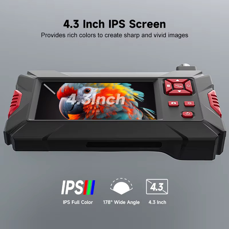 ENWOR Endoskopkamera mit zwei Linsen und 4,3-Zoll-Bildschirm, HD1080P, wasserdicht, Schwarz - Bild 2