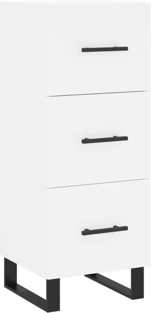 vidaXL Sideboard modern in Weiß aus Holzwerkstoff und Metall, B/T/H: 34,5 x 34,0 x 90,0 cm - Bild 1