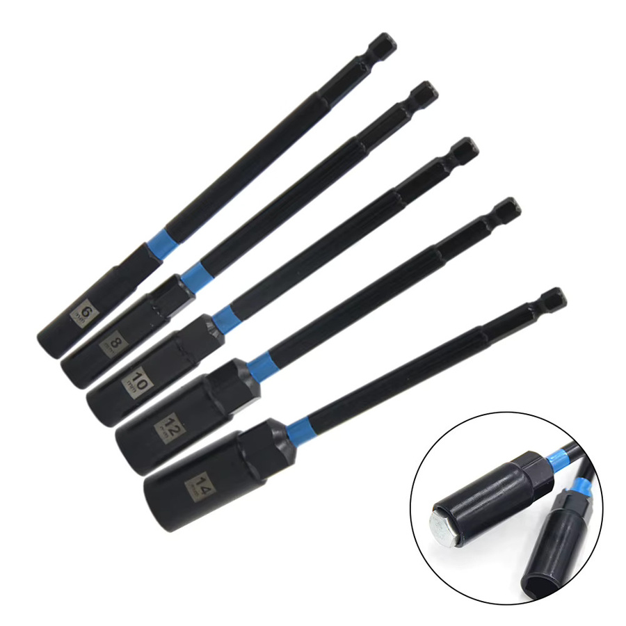 DAZZLEEX Sechskantmutter Bohrer Adapter Set mit Verlängerungshülsen 6-14mm für Bohrmaschinen - Bild 2