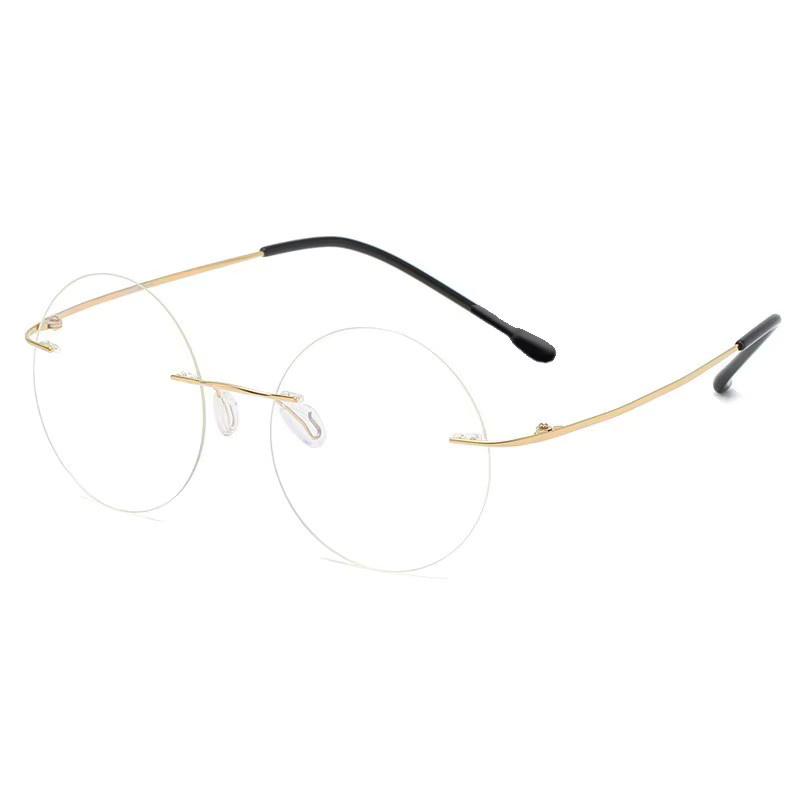 Shatar Lesebrille, randlos, rund, Metall, Unisex - Bild 3