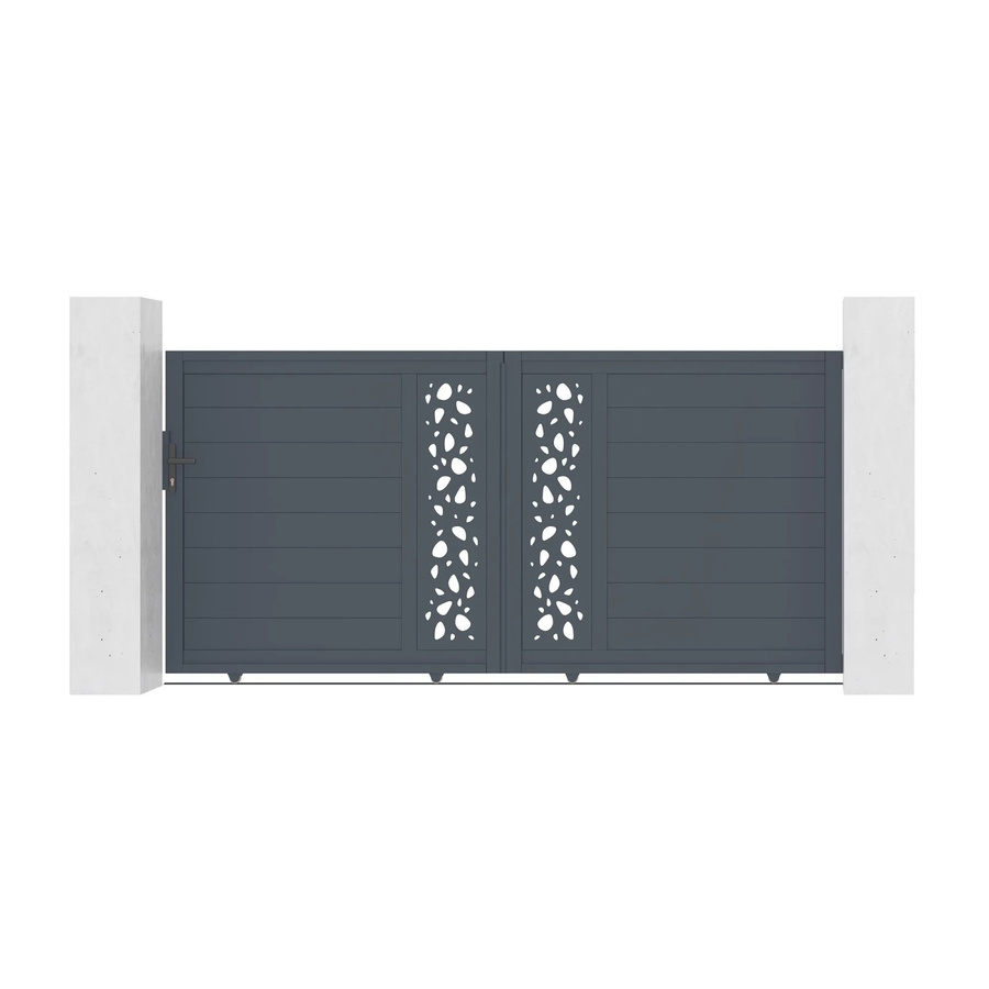 Casanoov Elektrisches Schiebetor Sunny aus Aluminium in Grau mit Schiebetorantrieb Ranger C300, B: 350 cm, H: 140 cm - Bild 2