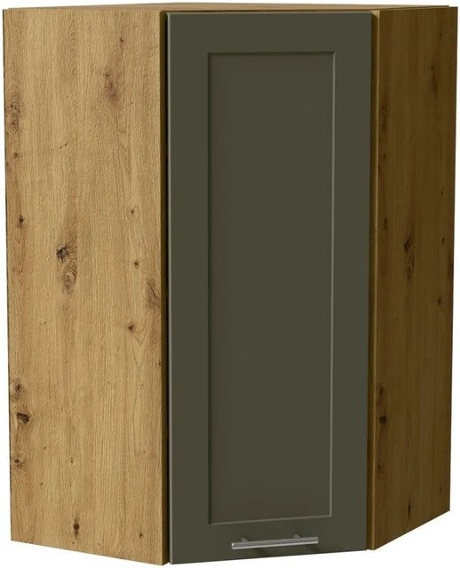 Feldmann-Wohnen Hängeschrank Oslo W4/10/60 in Eiche Artisan und Reed Green Matt, B/T/H: 60 x 60 x 96 cm - Bild 1