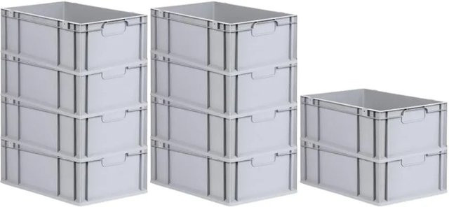 PROREGAL Spar Set 10x Eurobox Nextgen Economy Transportboxen Grau H x B x T: 22 x 40 x 60 cm - Bild 1