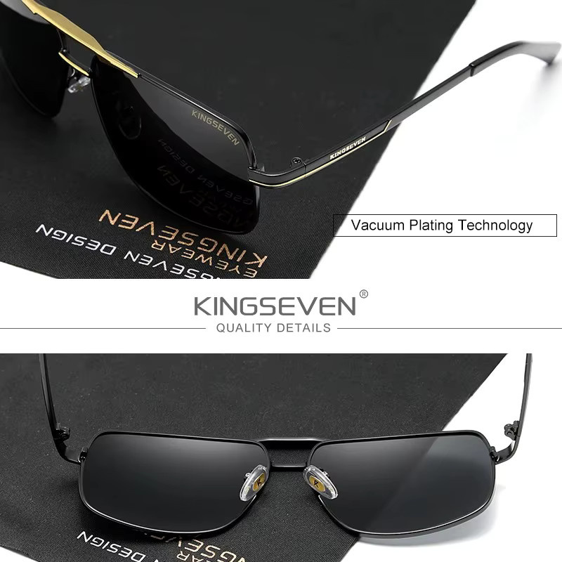 KINGSEVEN Sonnenbrille Rechteck, polarisiert, Männer - Bild 3
