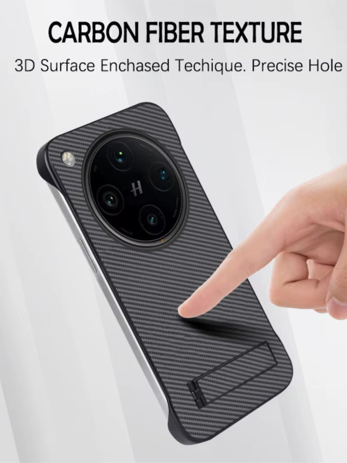 Fudusaidman Handyhülle mit Kohlefasermuster für Oppo Find X8 Pro in Schwarz - Bild 4