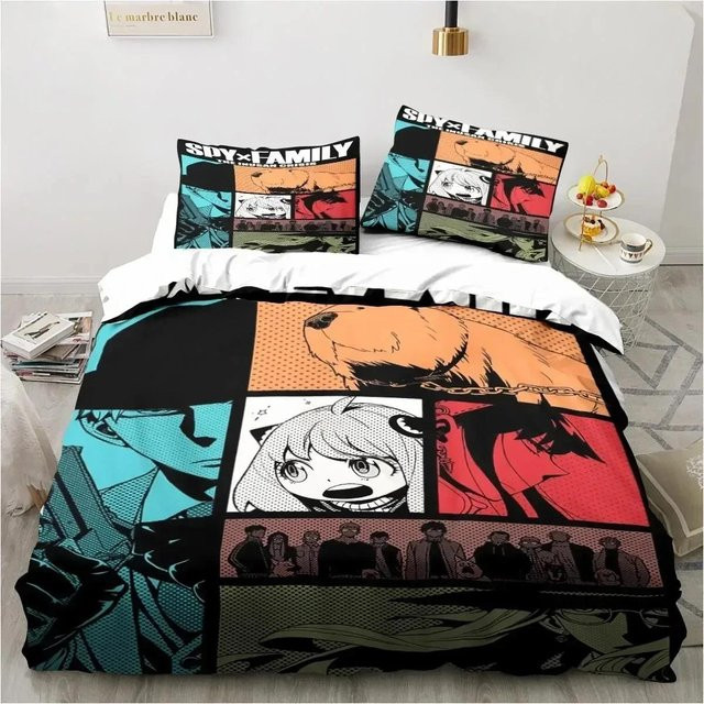 Lodestar SPY×FAMILY Anime Bettwäsche-Set aus Mikrofaser, Mehrfarbig, Bettbezug und Kissenbezug, B/H: 70 x 133 cm - Bild 1
