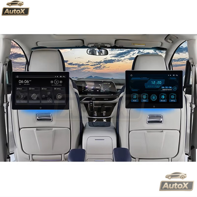 Auto X Entertainment-Kopfstützen-Display für den Rücksitz mit 10,1 Zoll LCD-Bildschirm und USB-A Anschluss in Schwarz - Bild 1