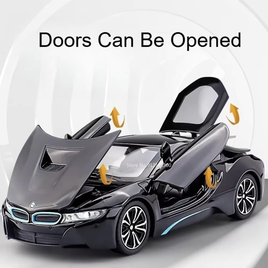 caipo I8 SL63 Sportwagen Modell, Maßstab 1:22, Metall, mit Licht und Sound, Gelb - Bild 1