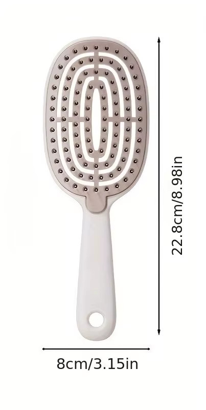 Entwirrungs-Haarbürste mit einziehbaren Nylonborsten, Unisex - Bild 2