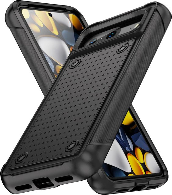 Stoßfeste Armor Handyhülle für Google Pixel 9A 8A 8 Pro 7 Pro 7A in Schwarz – Robustes Heavy Duty Cover nach Militärstandard - Bild 1