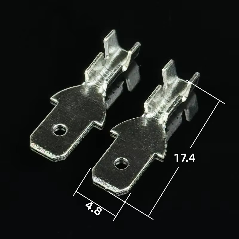 ELECAPITAL 100 Stück isolierte Spaten-Drahtverbinder 4,8 mm Crimp-Anschluss männlich - Bild 3