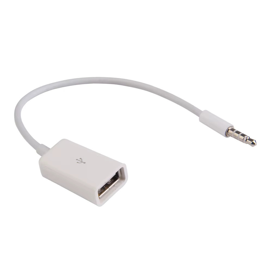 ALLOYSEED Audio-Adapter USB 2.0 auf 3,5 mm Klinke, Weiß - Bild 2