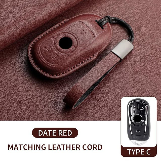Leder Autoschlüssel Hülle Abdeckung für Buick Lacrosse Envision Excelle Encore Regal Enclave Verano Sportback Tourx in Braun oder Rot - Bild 1
