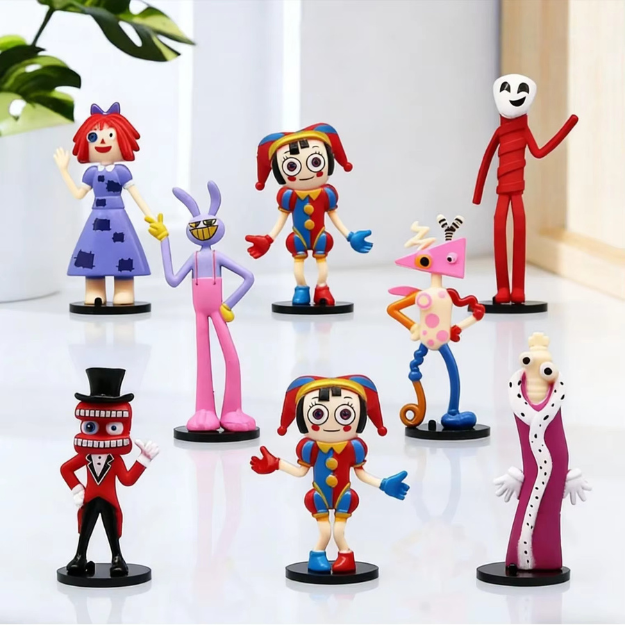 Bandai The Amazing Digital Circus Pomni und Jax, Plüschpuppen, 2-teiliges Set - Bild 1