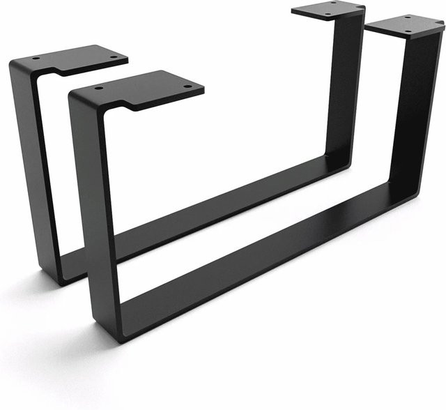 HEVVA Möbelfüße LUXEMBURG 2er Set Schwarz Höhe: 20 cm, Tiefe: 40 cm - Bild 1