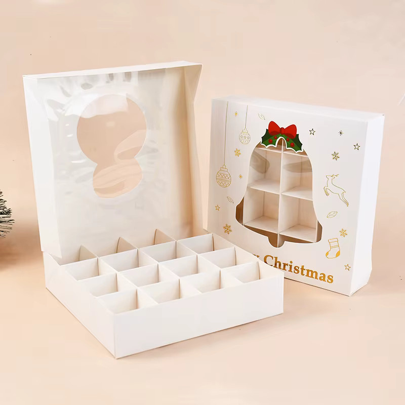 ZQCXLD Weihnachts-Süßigkeitsschachteln mit geometrischem Design für Kekse und Geschenke - Bild 2